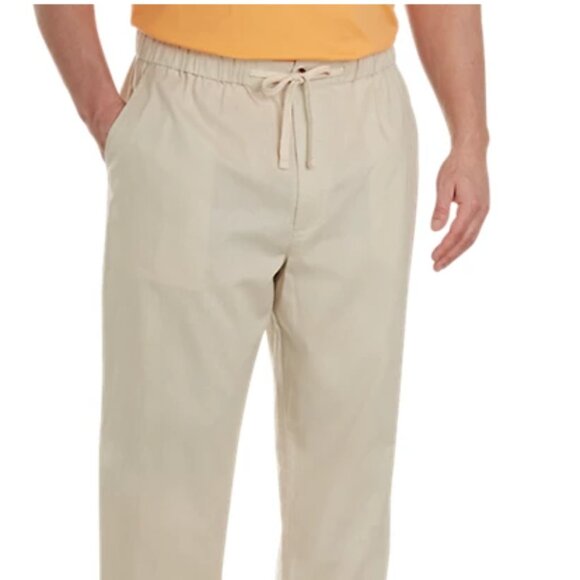 Oak Hill Linen-Blend Drawstring Pants 1XL X 32 Length - Picture 1 of 3